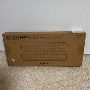 Logitech MX Keys Mini Wireless Keyboard in Brown Box